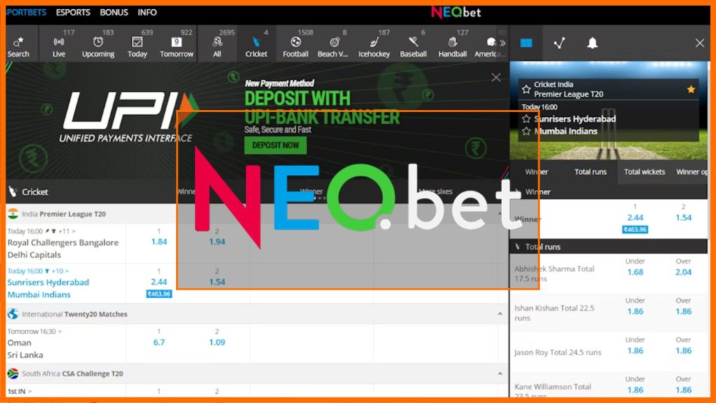 NEO.bet sports betting site discussion in India